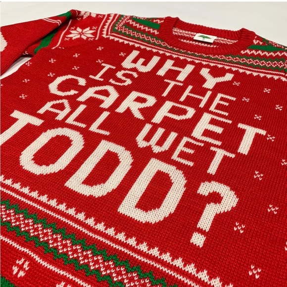 Why is The Carpet All Wet Todd Ugly Christmas Sweater - Picture 3 of 6